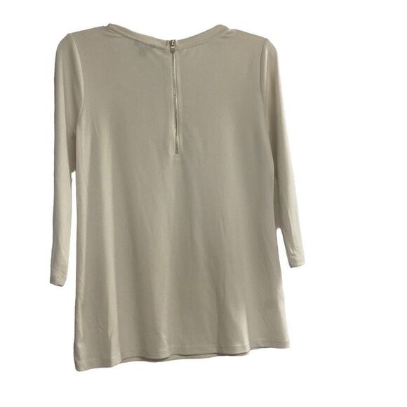 ANN TAYLOR Women’s Cream Top‎ Size Small 3/4 Length Sleeves - Picture 1 of 12
